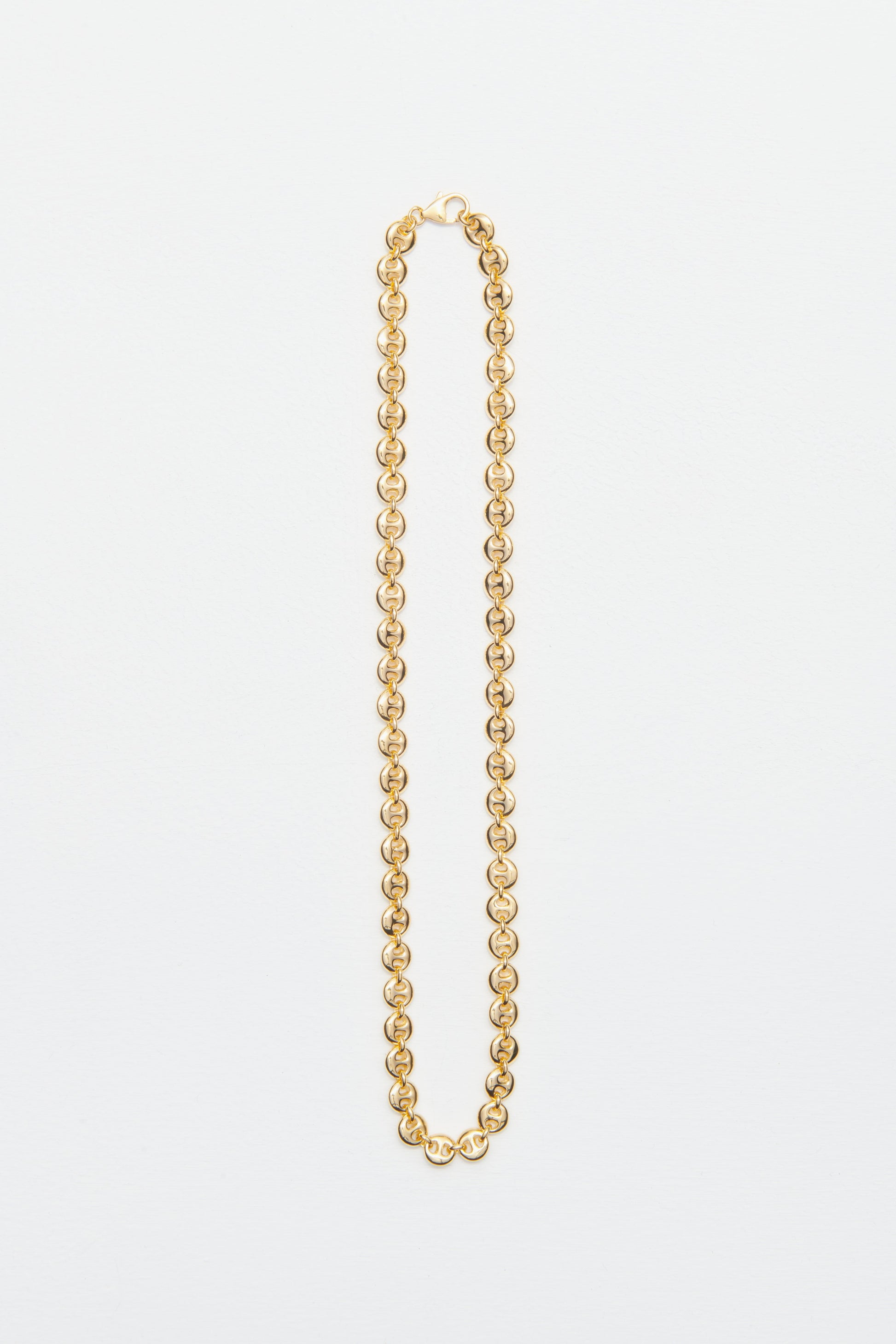 18K GOLD CIRCLE LINK NECKLACE