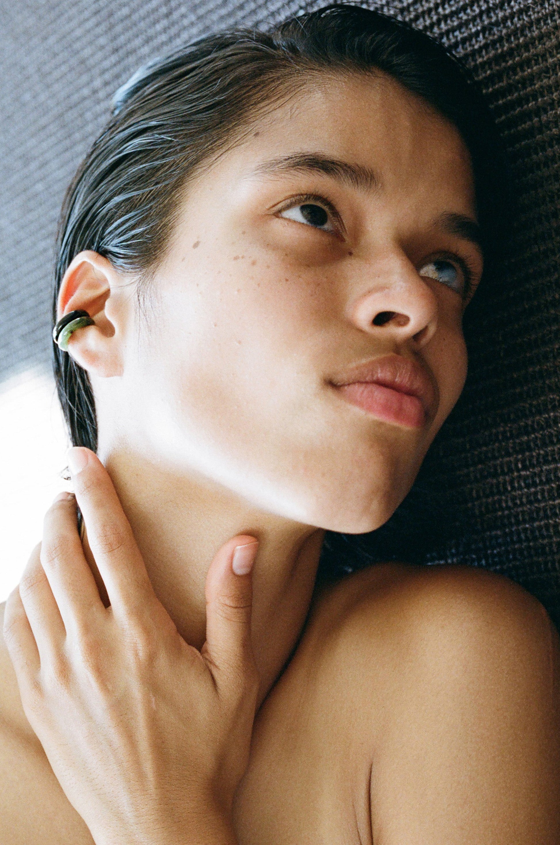 JADE BAGEL EAR CUFF