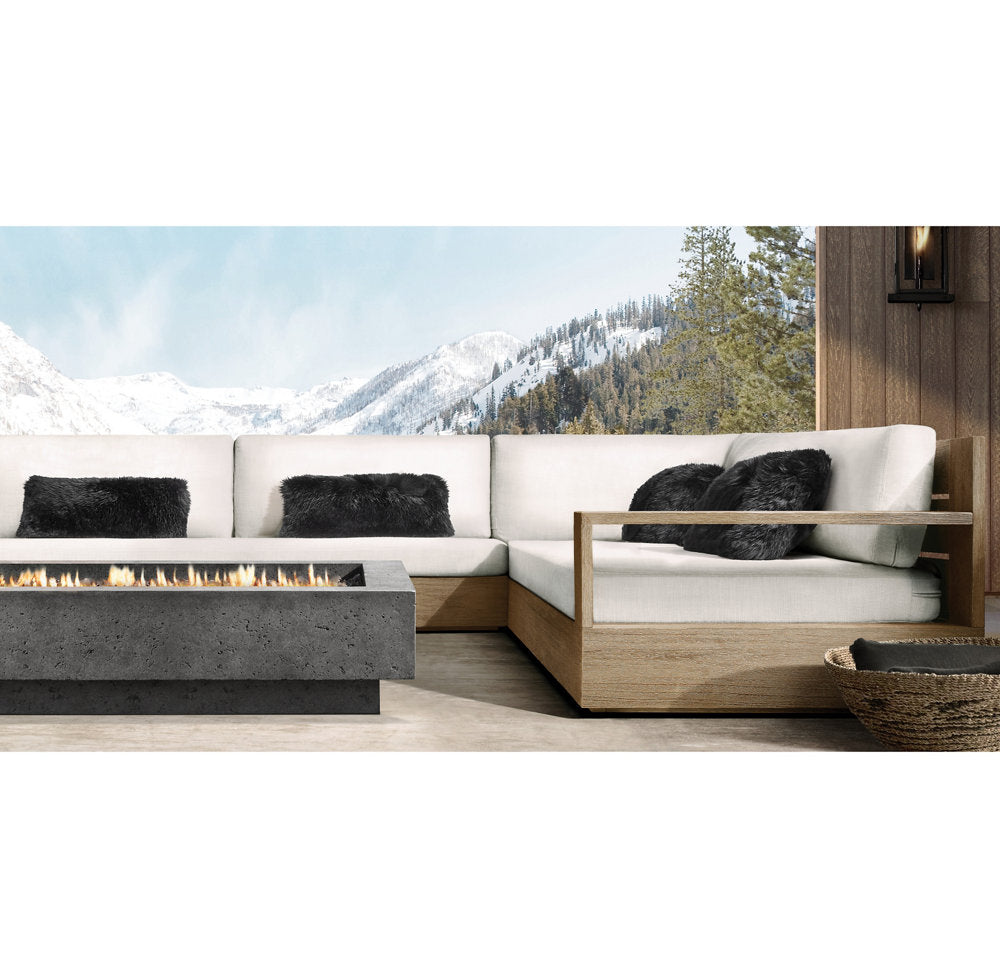 NATURAL SHEEPSKIN PILLOW COVER - SQUARE