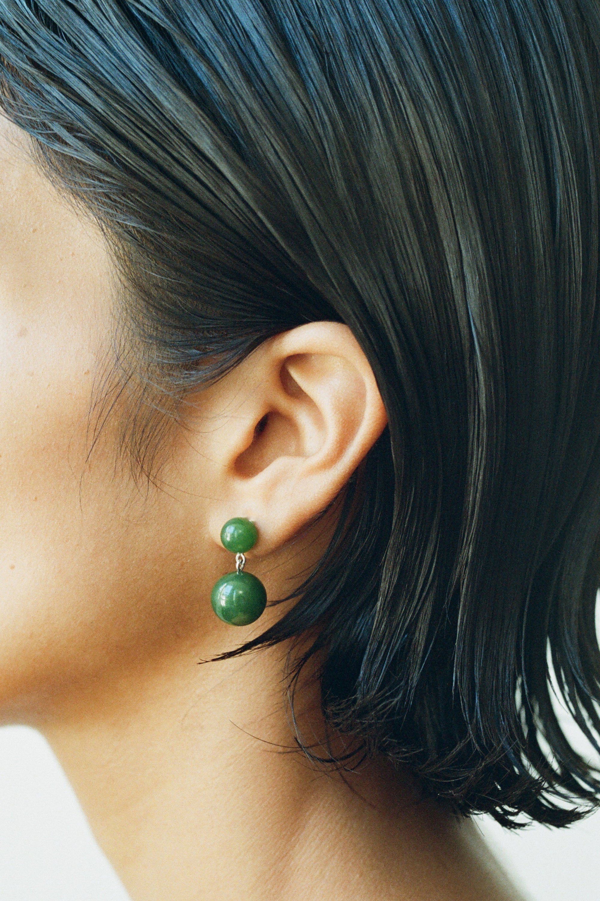 EVERYDAY BOULE EARRINGS IN JADE