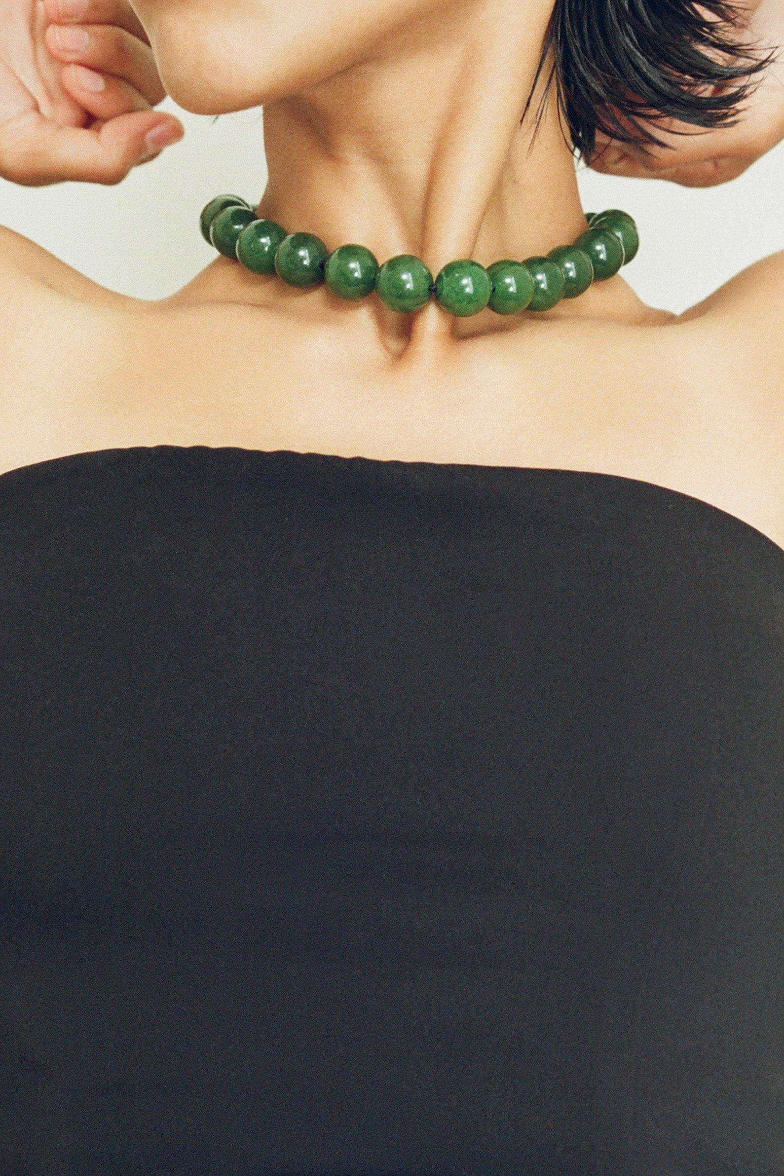 MEDIUM BOULE COLLAR IN JADE