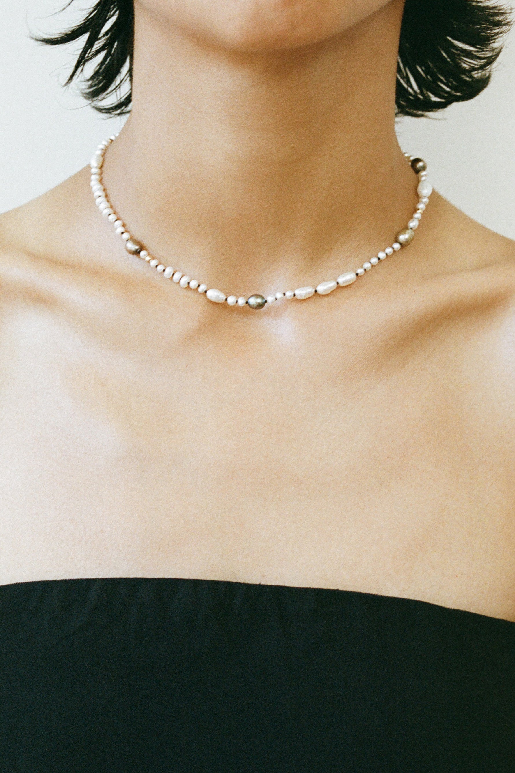 MERMAID PEARL NECKLACE 15IN