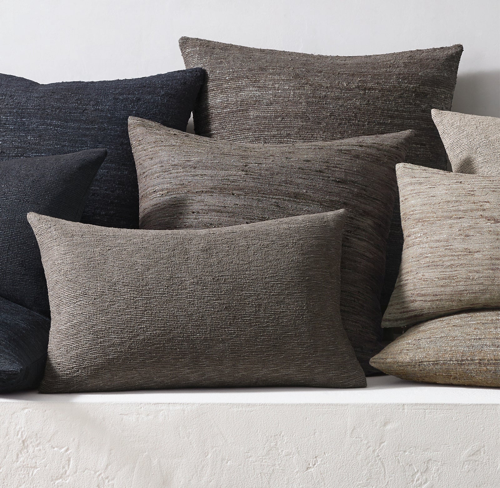 SETA RAW SILK TEXTURED PILLOW COVER - SQUARE