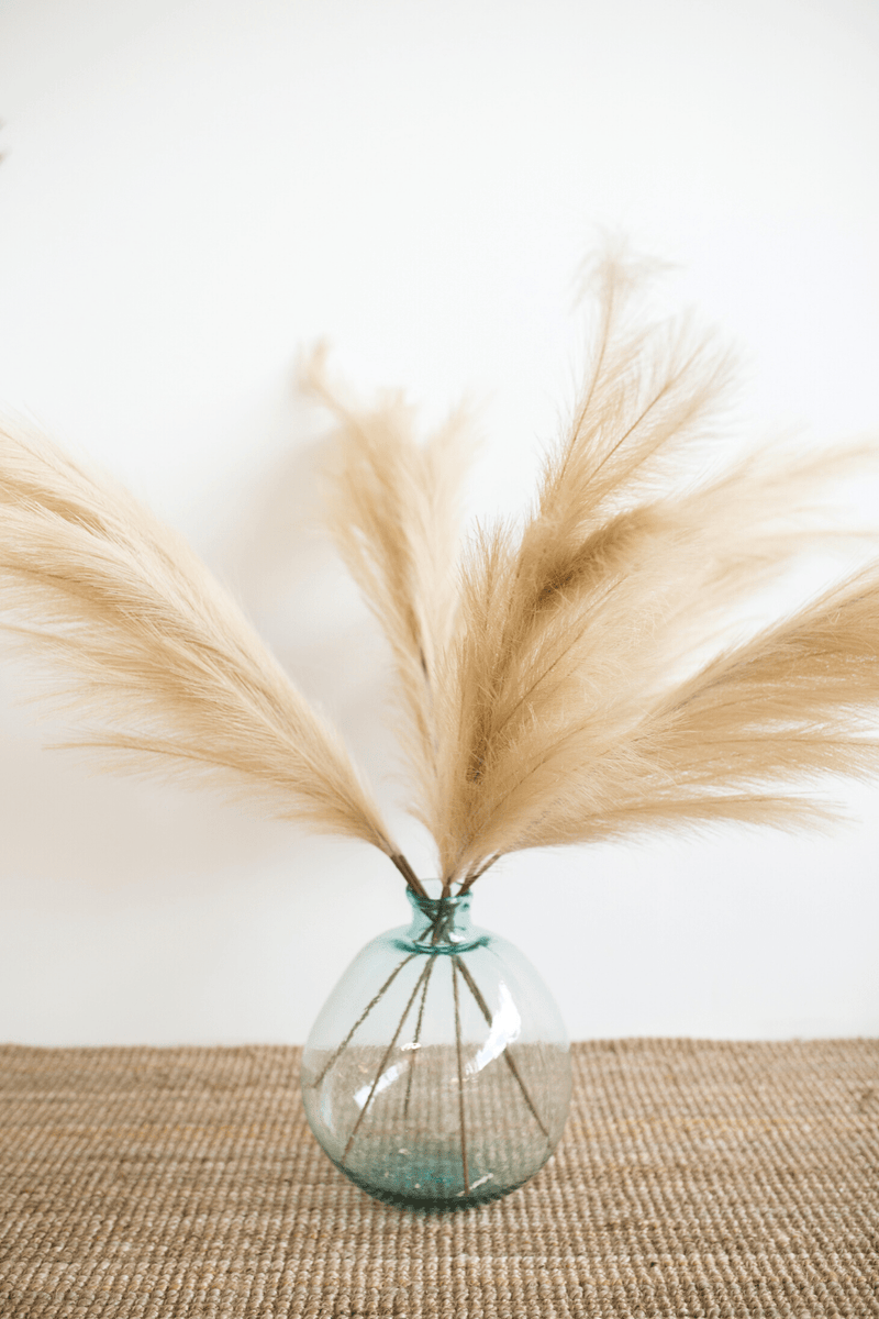 PAMPAS GRASS SIZE LARGE COLOUR TAUPE SAND ARTIFICIAL FAUX