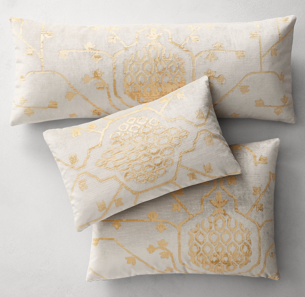 VELVET OUSHAK VINE PILLOW COVER - LUMBAR