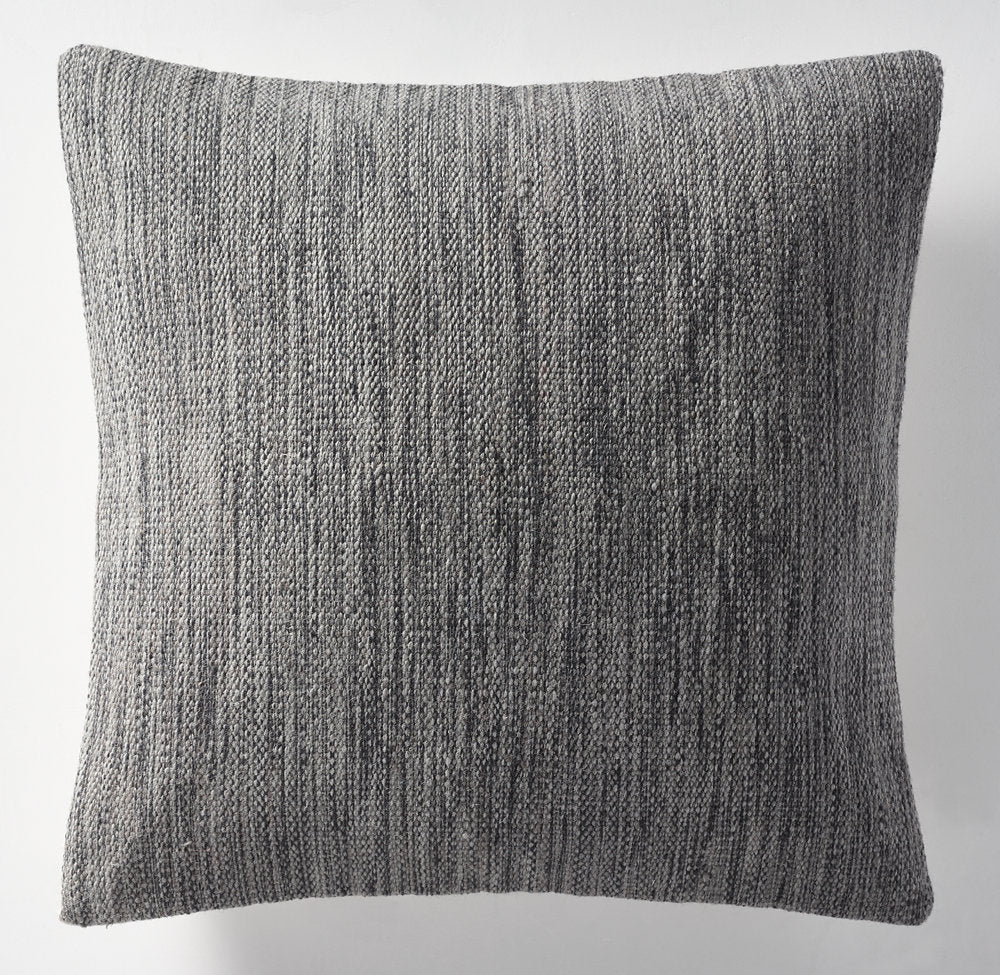 HANDWOVEN MÉLANGE FLATWEAVE SOLID PILLOW COVER - SQUARE