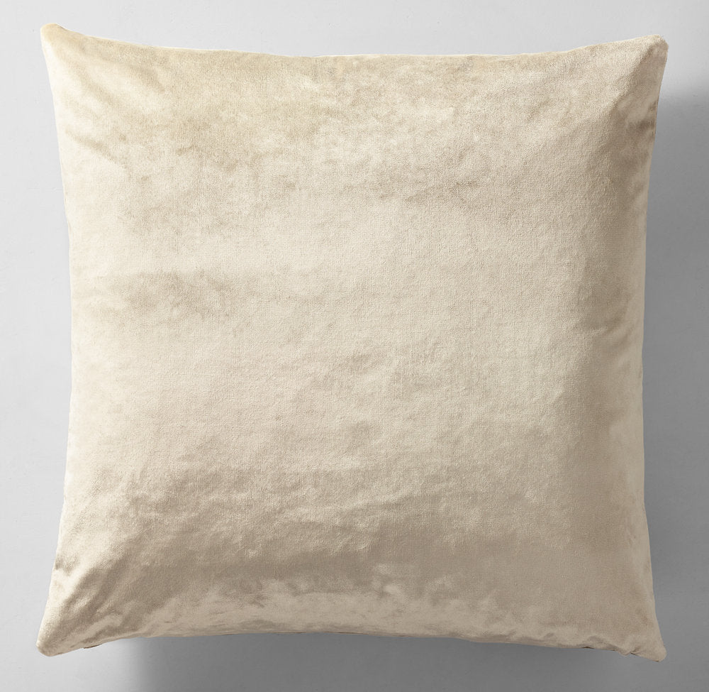 RATTI HAND-SCREENED VELVET SOLID PILLOW COVER - SQUARE