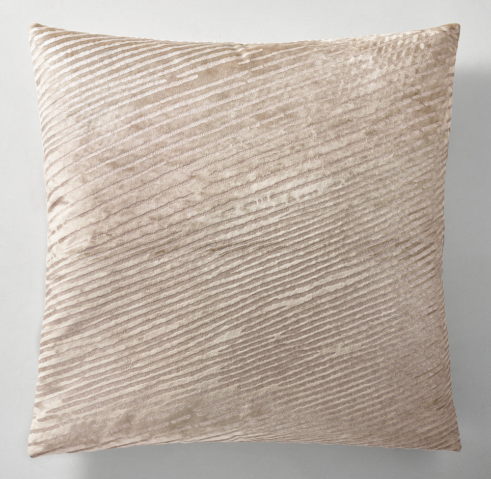 RATTI HAND-SCREENED VELVET DIAGONAL PILLOW COVER - SQUARE