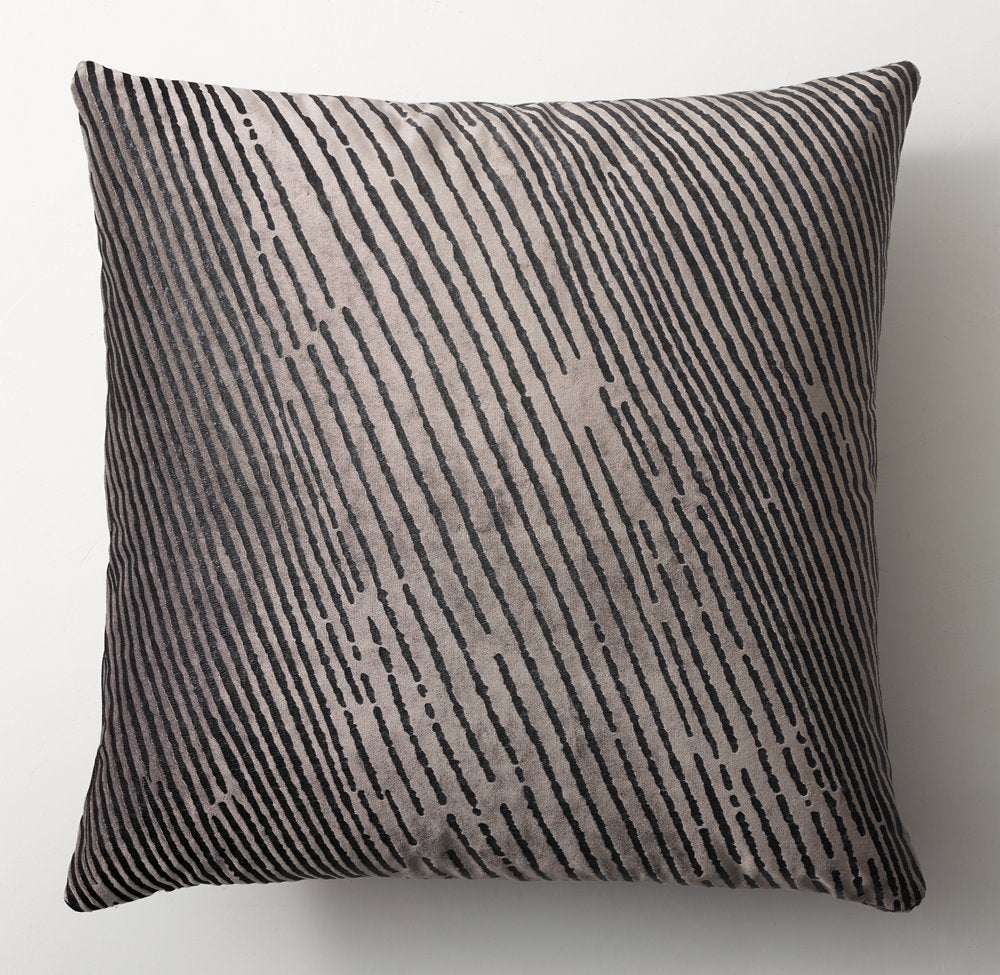 RATTI HAND-SCREENED VELVET DIAGONAL PILLOW COVER - SQUARE