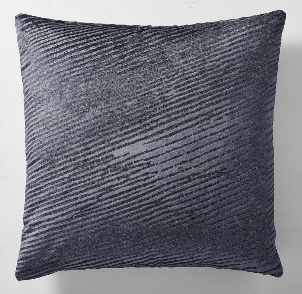 RATTI HAND-SCREENED VELVET DIAGONAL PILLOW COVER - SQUARE