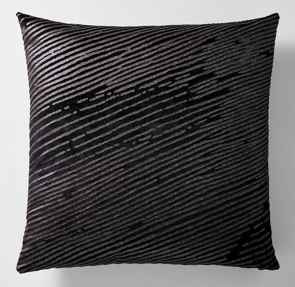 RATTI HAND-SCREENED VELVET DIAGONAL PILLOW COVER - SQUARE