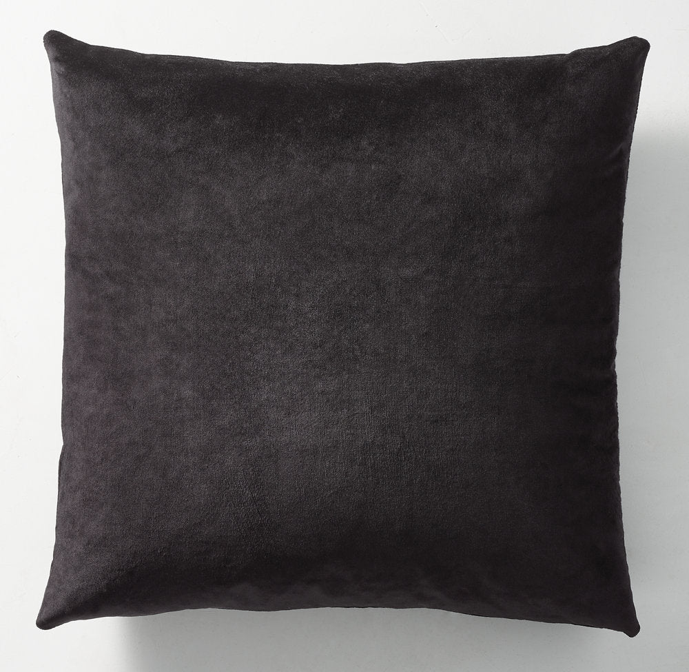 RATTI HAND-SCREENED VELVET SOLID PILLOW COVER - SQUARE