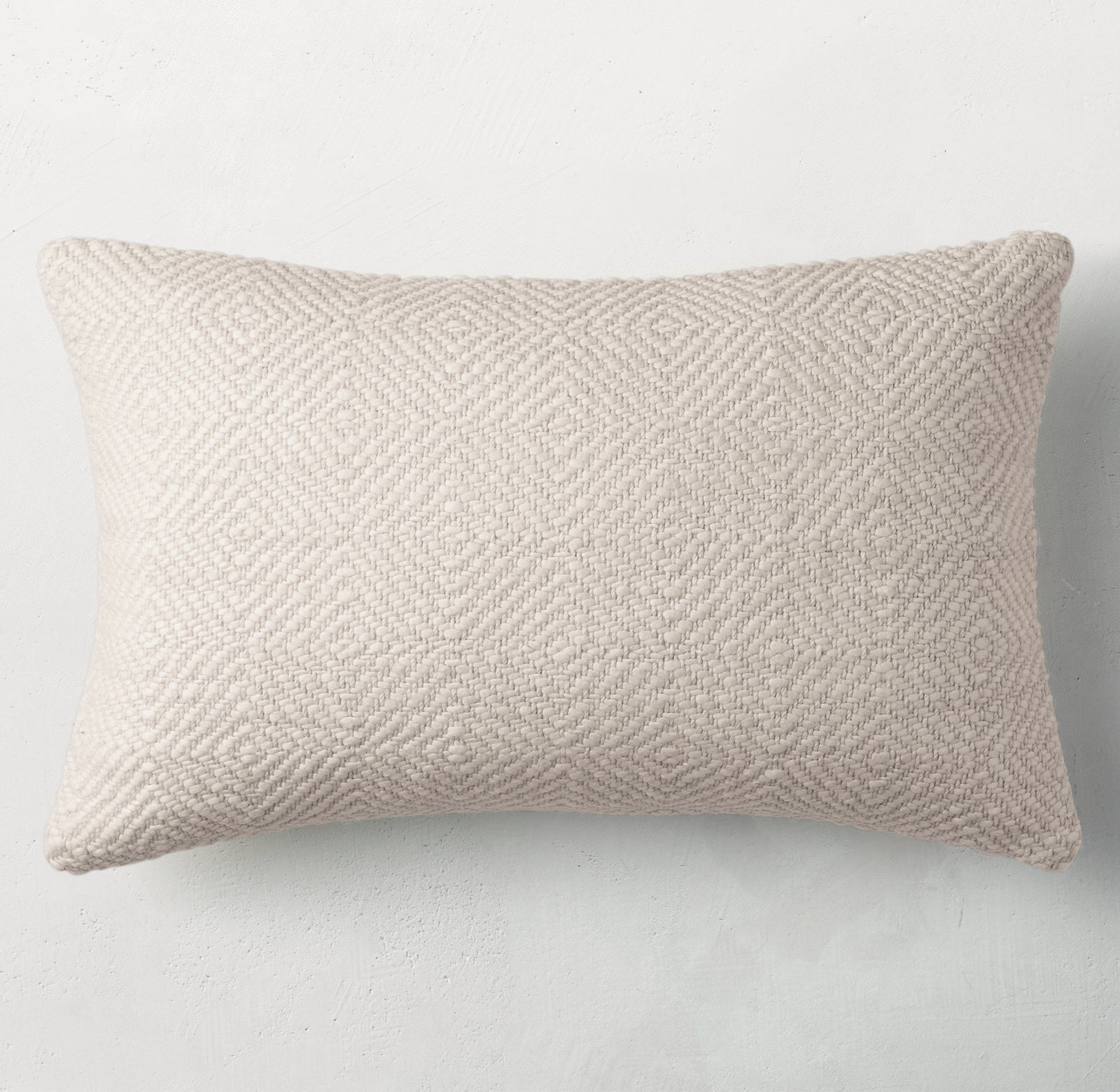 HANDWOVEN MERINO WOOL DIAMOND PILLOW COVER - LUMBAR
