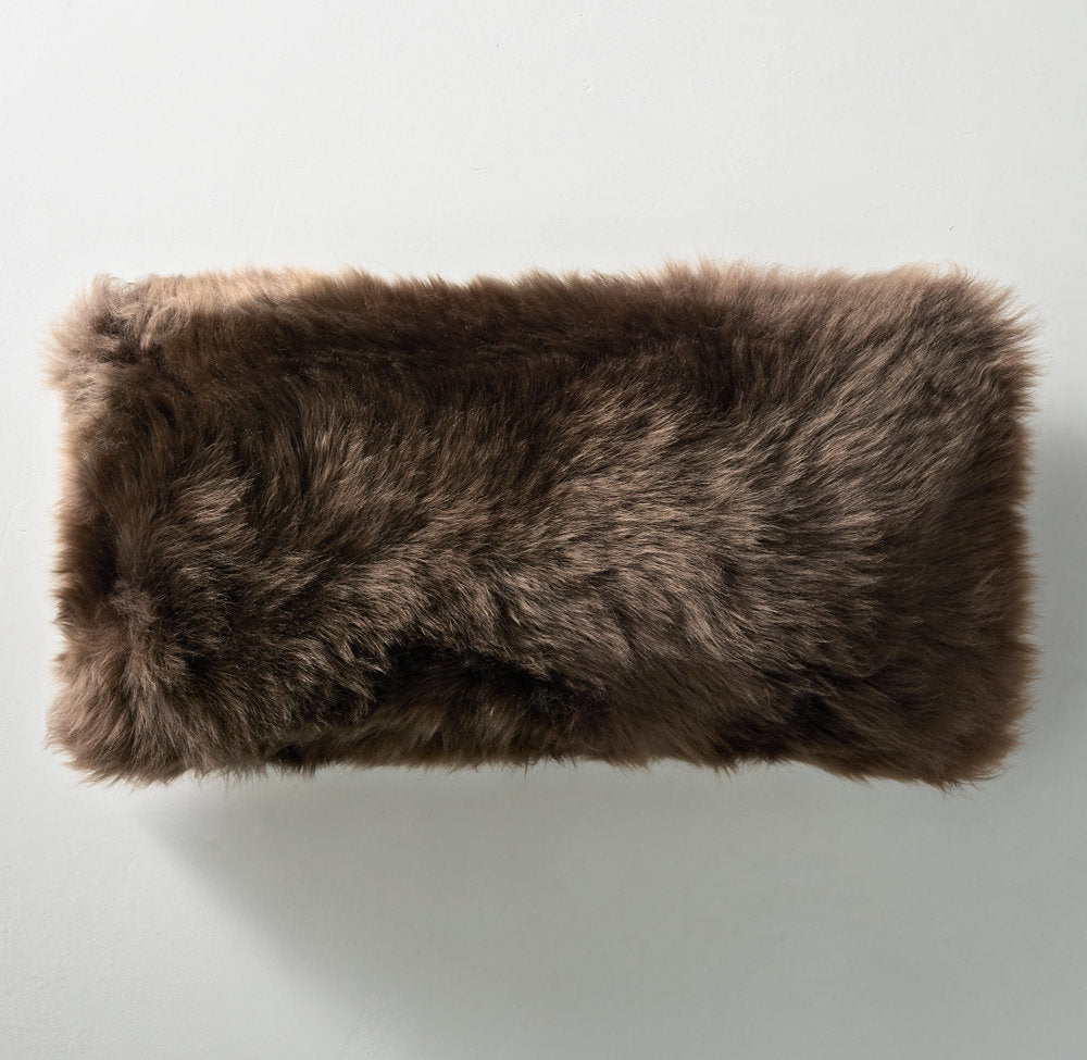 NATURAL SHEEPSKIN PILLOW COVER - LUMBAR